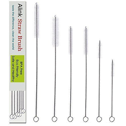 Simple Drink Straw Cleaning Brush Kit, 5-size, 6-piece Straw Cleaner