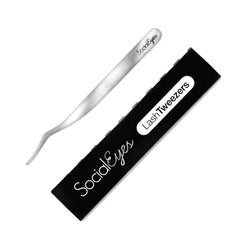 SocialEyes False Eyelashes Eye Lash Applicator Clip Tool Tweezer StainlessSteel