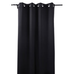 New Window Panel Curtain Blackout Thermal 52" x 63" Solid Machine Washable Black