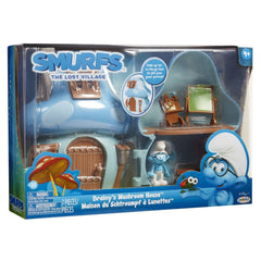 Smurfs The Lost Village Mushroom House Playset with Brainy Smurf Figure Freeship