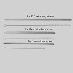 Simple Drink Straw Cleaning Brush Kit, 5-size, 6-piece Straw Cleaner