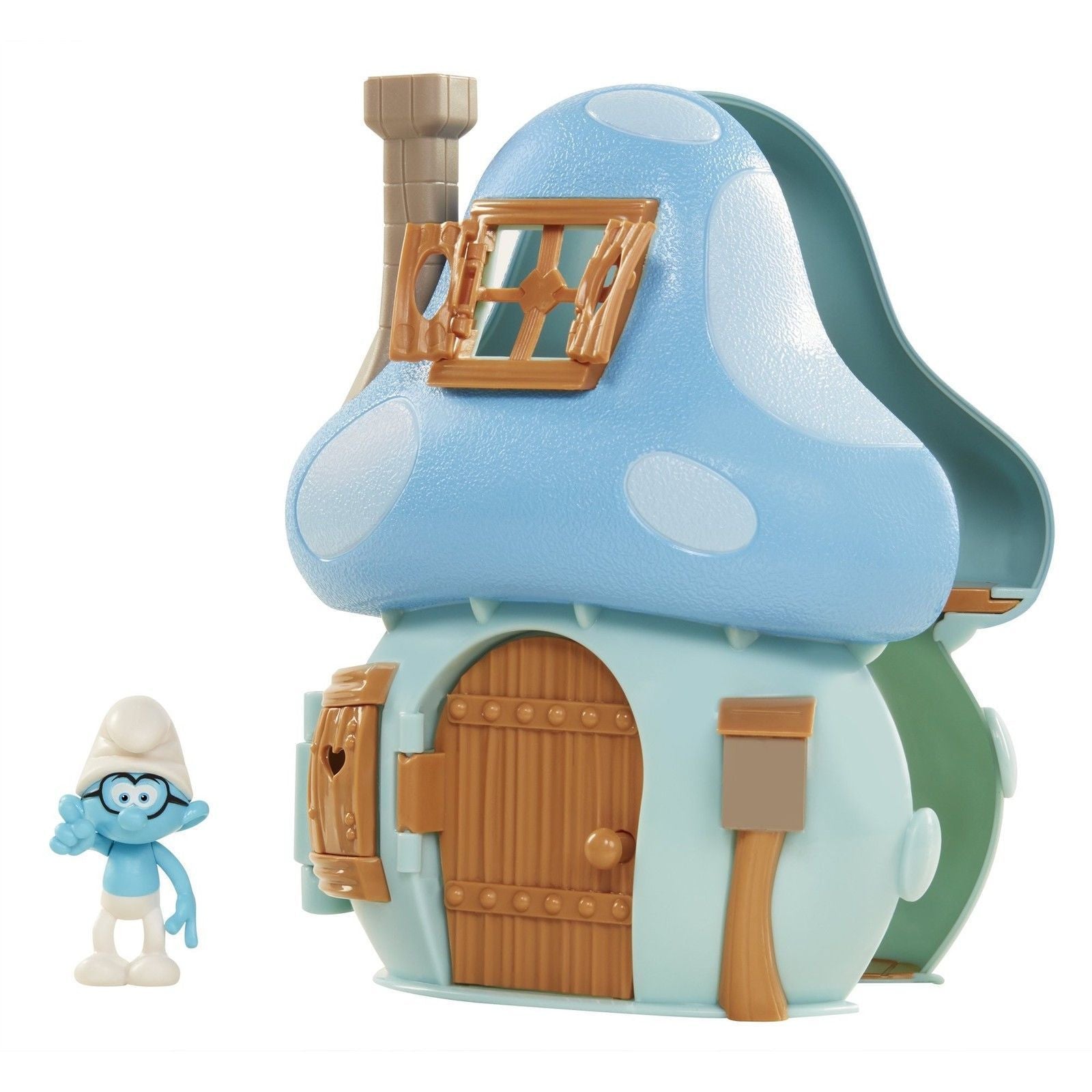 Smurfs The Lost Village Mushroom House Playset with Brainy Smurf Figur –  bestyle4all