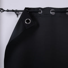 New Window Panel Curtain Blackout Thermal 52" x 63" Solid Machine Washable Black