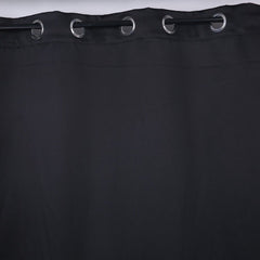 New Window Panel Curtain Blackout Thermal 52" x 63" Solid Machine Washable Black