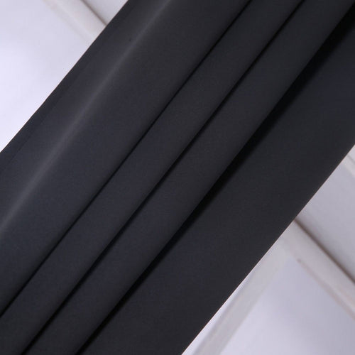 New Window Panel Curtain Blackout Thermal 52" x 63" Solid Machine Washable Black