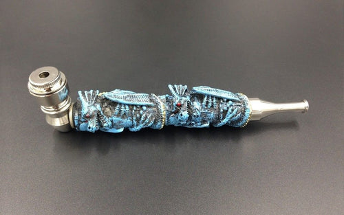 Nice Unique Blue Dragon model Metal tobacco pipe weed pipe smoking pipe weed