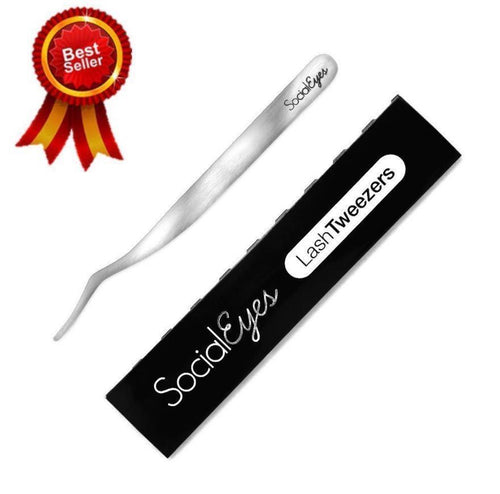 SocialEyes False Eyelashes Eye Lash Applicator Clip Tool Tweezer StainlessSteel