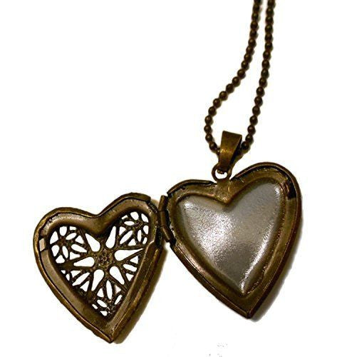 Unique Magical Fairy Glow in the Dark Pendant Locket Heart Luminous Necklace