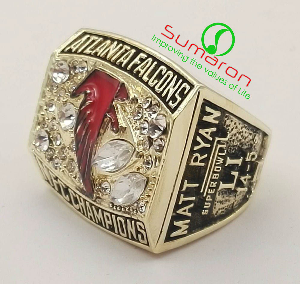 3 Pcs Atlanta Falcons Championship Ring Complete W Case, US SHIP  1998/2016/18