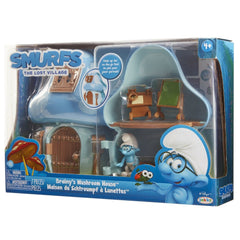 Smurfs The Lost Village Mushroom House Playset with Brainy Smurf Figure Freeship
