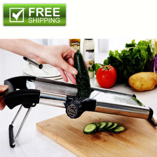 Adjustable Stainless Steel Mandoline Slicer- Vegetable Slicer- Potato Slicer