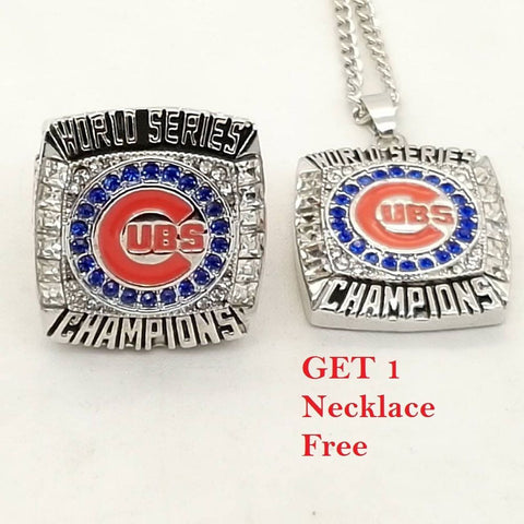 Presale 2016 Chicago Cubs World Series Championship Ring ZOBRIST w Necklace